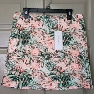 Lady Hagen Tropical Print Skort - Green and Pink